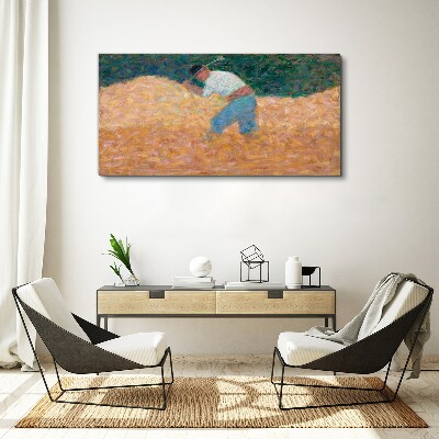 Foto auf leinwand Landwirt bei der Feldarbeit