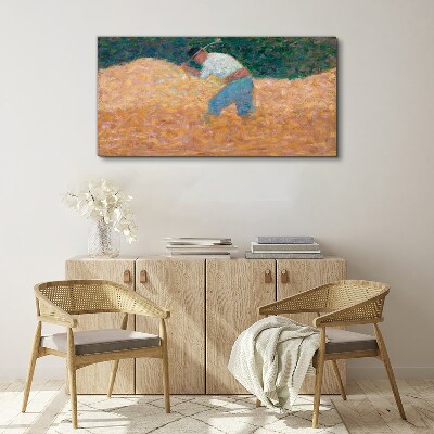 Foto auf leinwand Landwirt bei der Feldarbeit