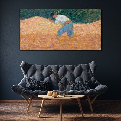 Foto auf leinwand Landwirt bei der Feldarbeit