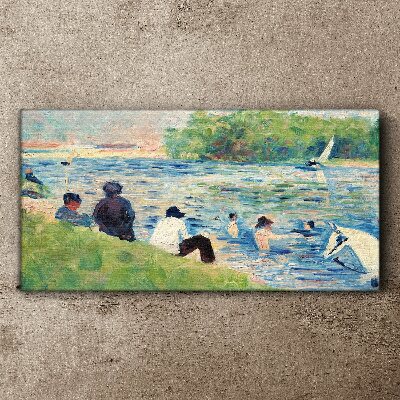 Bild auf leinwand Ein Sommertag am Fluss