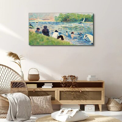 Bild auf leinwand Ein Sommertag am Fluss