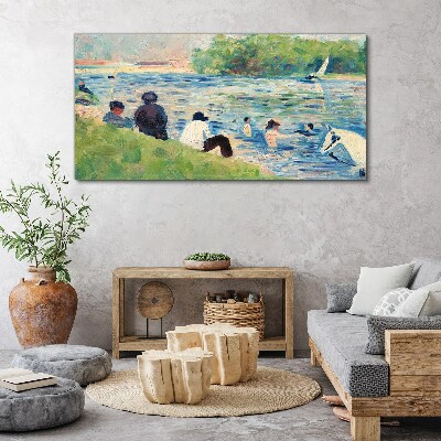 Bild auf leinwand Ein Sommertag am Fluss