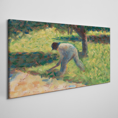 Foto auf leinwand Ein Bauer aus Hoe Seurat