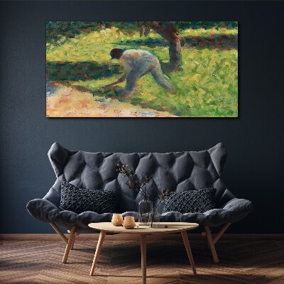 Foto auf leinwand Ein Bauer aus Hoe Seurat