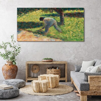 Foto auf leinwand Ein Bauer aus Hoe Seurat