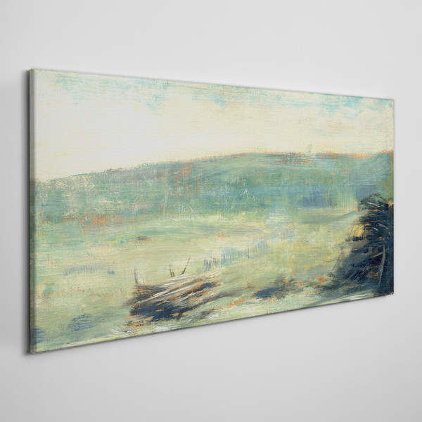 Foto leinwand Eine friedliche Landschaft in Pastelltönen
