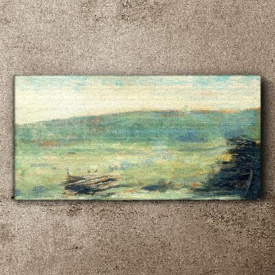 Foto leinwand Eine friedliche Landschaft in Pastelltönen