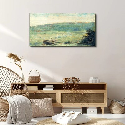 Foto leinwand Eine friedliche Landschaft in Pastelltönen