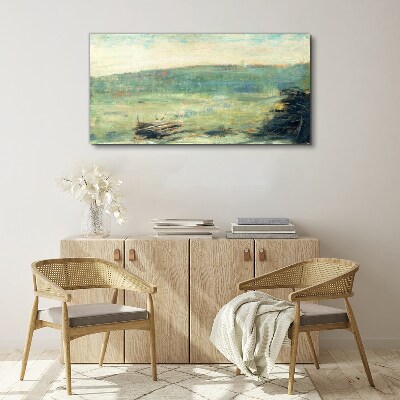 Foto leinwand Eine friedliche Landschaft in Pastelltönen