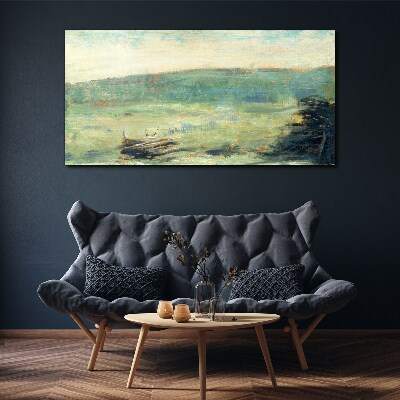 Foto leinwand Eine friedliche Landschaft in Pastelltönen