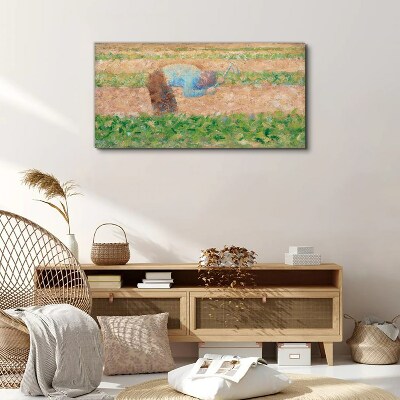 Foto auf leinwand Landwirt bei der Feldarbeit