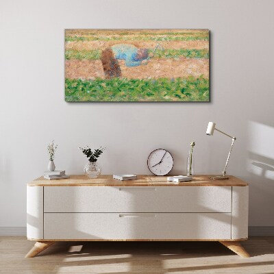 Foto auf leinwand Landwirt bei der Feldarbeit