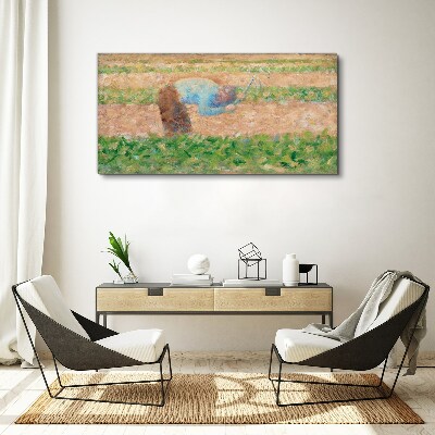 Foto auf leinwand Landwirt bei der Feldarbeit