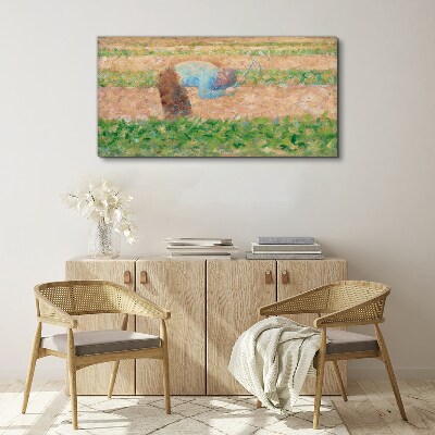 Foto auf leinwand Landwirt bei der Feldarbeit