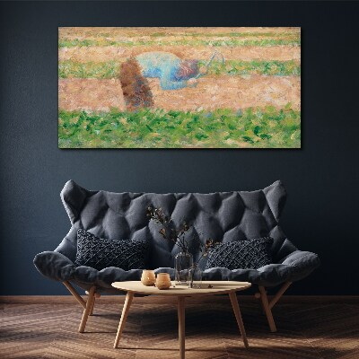 Foto auf leinwand Landwirt bei der Feldarbeit