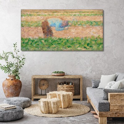 Foto auf leinwand Landwirt bei der Feldarbeit