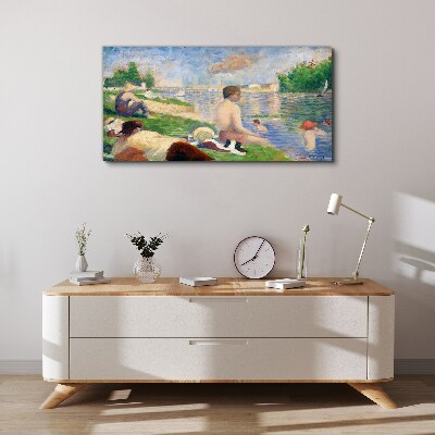 Foto auf leinwand Sommerliche Entspannung am Wasser