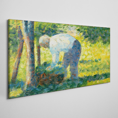 Foto auf leinwand Arbeiten im Garten