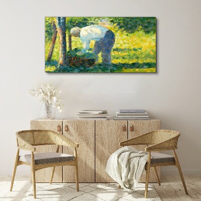 Foto auf leinwand Arbeiten im Garten