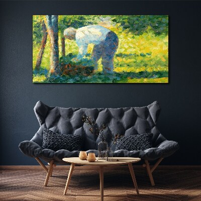 Foto auf leinwand Arbeiten im Garten