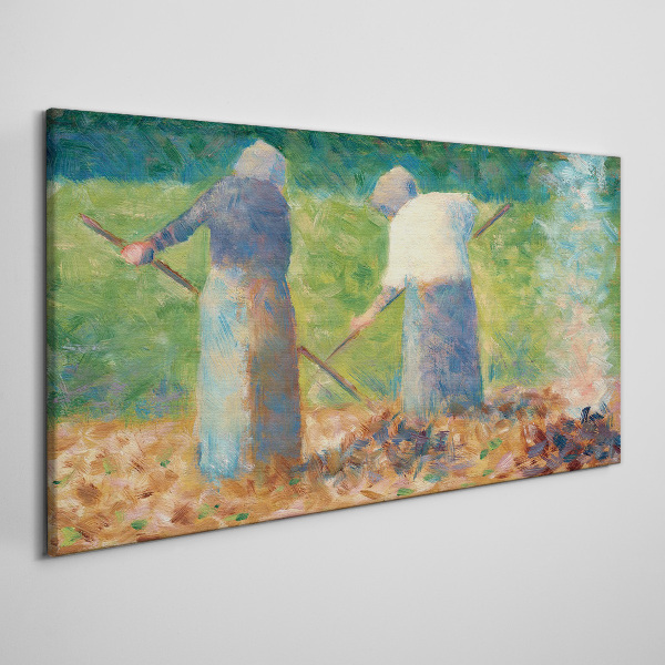 Leinwandbild Frauen bei der Gartenarbeit