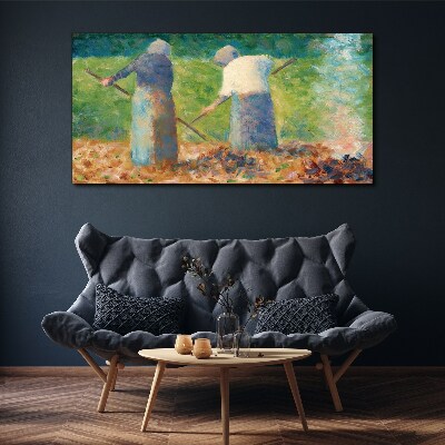 Leinwandbild Frauen bei der Gartenarbeit