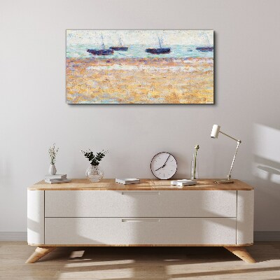 Foto auf leinwand Ein friedlicher Hafen in Pastellfarben