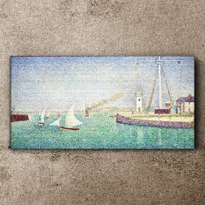 Foto auf leinwand Seelandschaft mit Segelbooten
