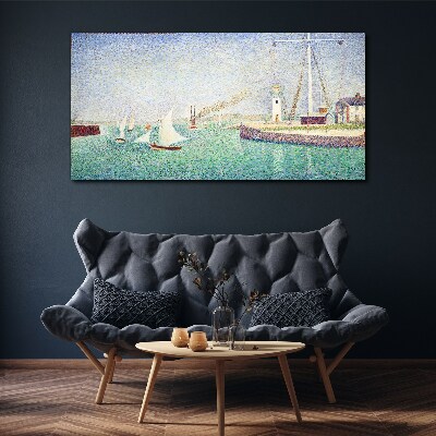 Foto auf leinwand Seelandschaft mit Segelbooten