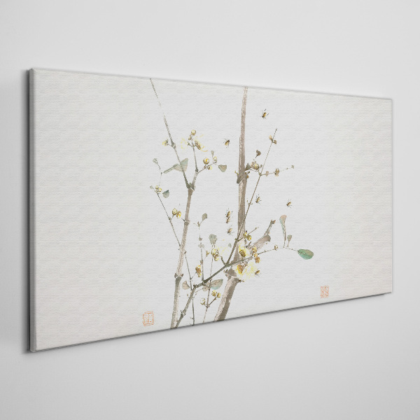 Foto auf leinwand Ein Blumenzweig in zarten Tönen