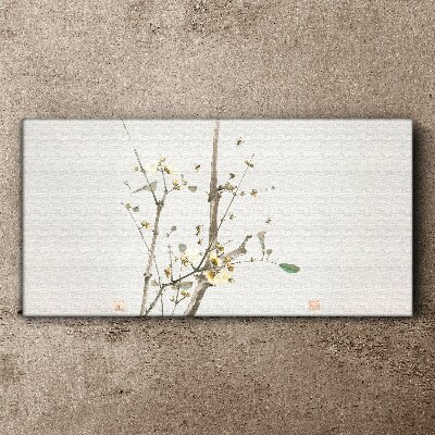 Foto auf leinwand Ein Blumenzweig in zarten Tönen