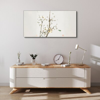 Foto auf leinwand Ein Blumenzweig in zarten Tönen