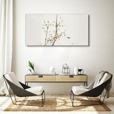 Foto auf leinwand Ein Blumenzweig in zarten Tönen