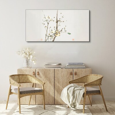 Foto auf leinwand Ein Blumenzweig in zarten Tönen