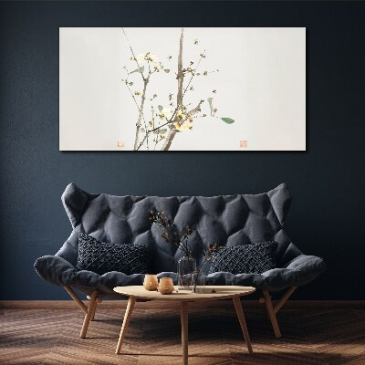 Foto auf leinwand Ein Blumenzweig in zarten Tönen