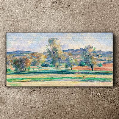 Wandbild Frühlingslandschaft mit Bäumen
