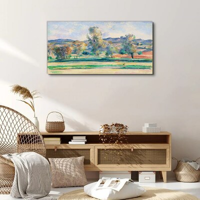 Wandbild Frühlingslandschaft mit Bäumen