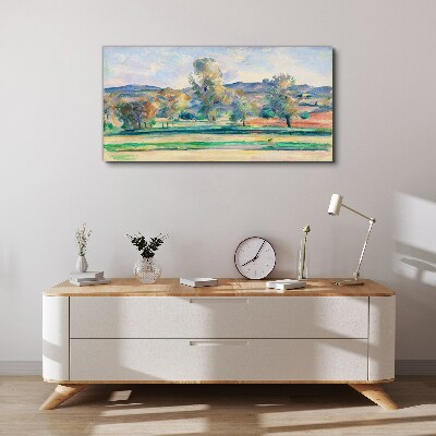 Wandbild Frühlingslandschaft mit Bäumen