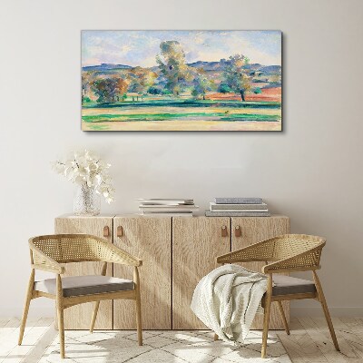 Wandbild Frühlingslandschaft mit Bäumen