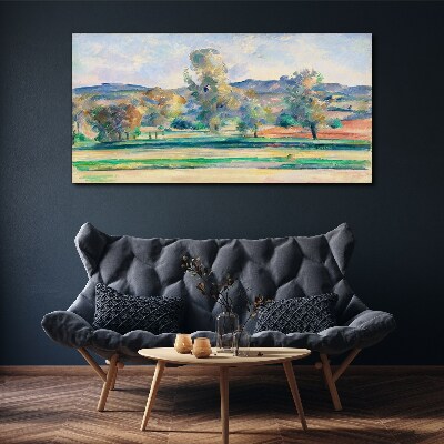 Wandbild Frühlingslandschaft mit Bäumen