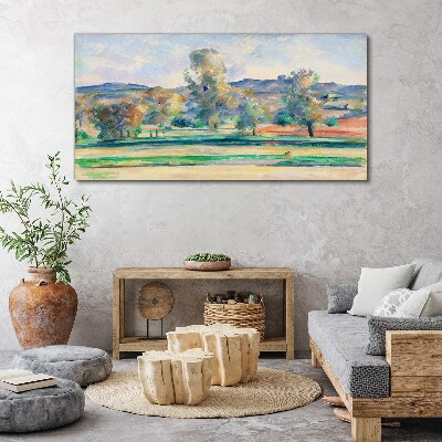 Wandbild Frühlingslandschaft mit Bäumen