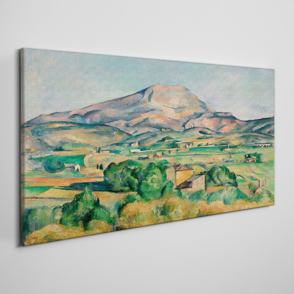 Bild auf leinwand Berglandschaft in Pastellfarben