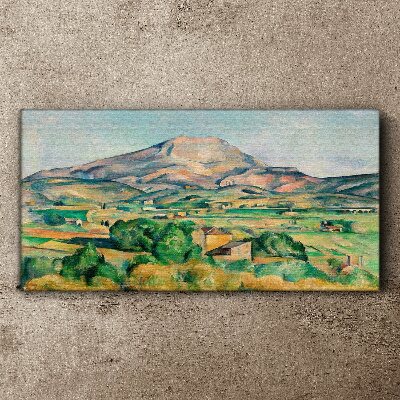Bild auf leinwand Berglandschaft in Pastellfarben