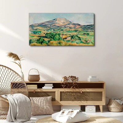 Bild auf leinwand Berglandschaft in Pastellfarben