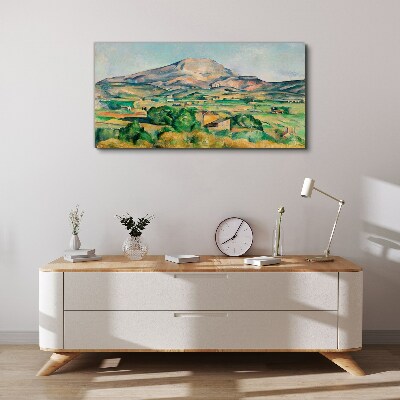 Bild auf leinwand Berglandschaft in Pastellfarben