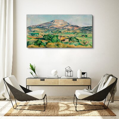Bild auf leinwand Berglandschaft in Pastellfarben