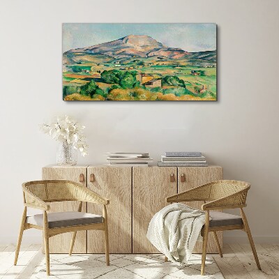 Bild auf leinwand Berglandschaft in Pastellfarben