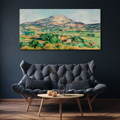 Bild auf leinwand Berglandschaft in Pastellfarben