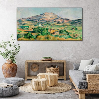 Bild auf leinwand Berglandschaft in Pastellfarben