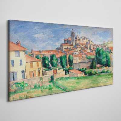 Foto leinwand Blick auf die Stadt mit viel Grün